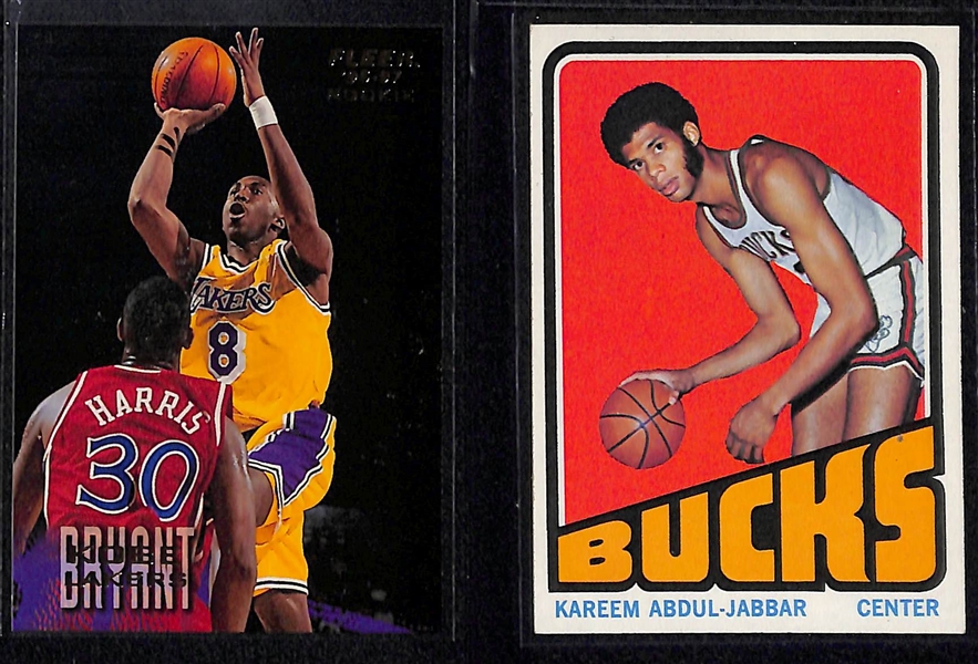 Lot of (8) Vintage and Modern Basketball Cards Inc. Michael Jordan, Kobe Bryant Rookie, Kareem Abdul-Jabbar